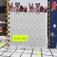 Baby Photo Album | Spiral Scrapbook | Hardcover Sticker Book with Self Adhesive Pages