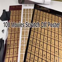 100 Movies Scratch off Poster - Mystery Scratch Layer